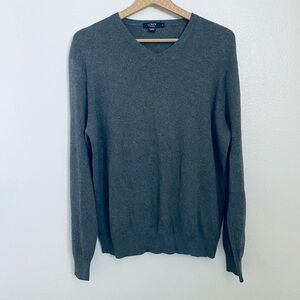 J. Crew Gray V-Neck Men's Sweater